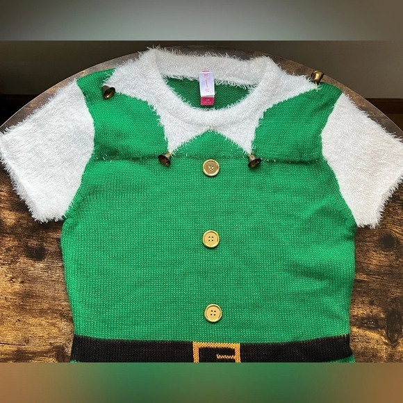 No Boundaries juniors Elf holiday dress. Size: L - Picture 1 of 11